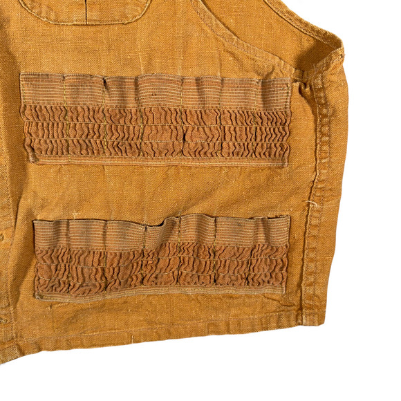 Vintage Montgomery Ward Hunting Vest Adult MEDIUM Brown Duck Canvas Heritage 50s - Picture 5 of 12